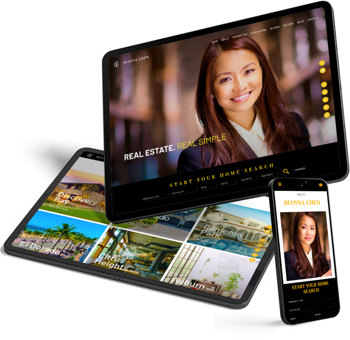 Agent Image website example displayed on a tablet and mobile