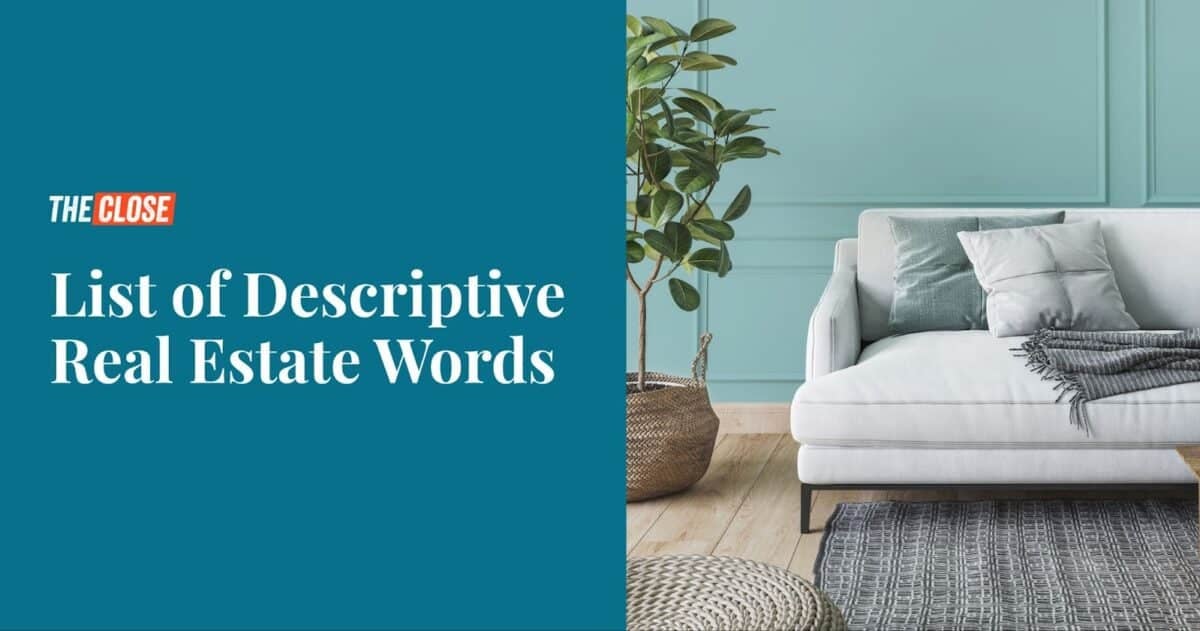 A preview image of The Close's real estate words downloadable PDF