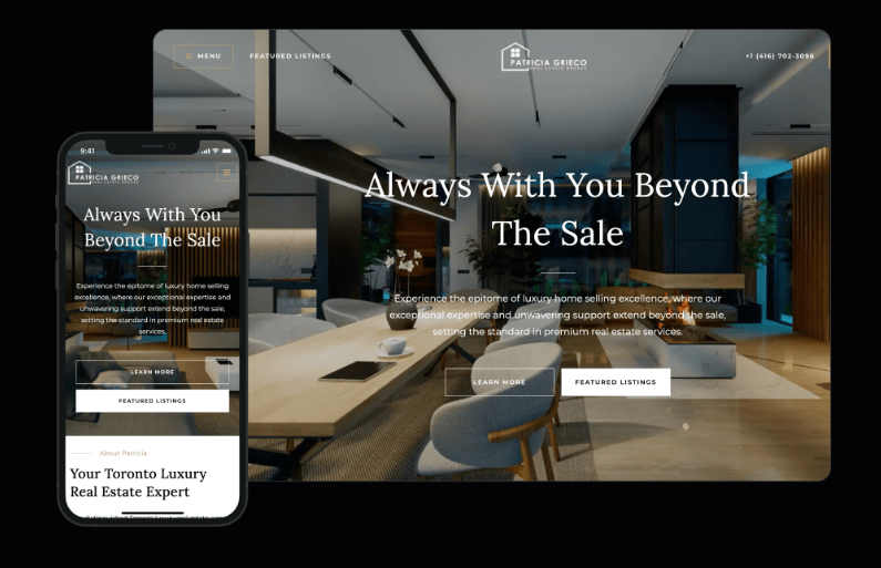 Sample website designed by AgentFire
